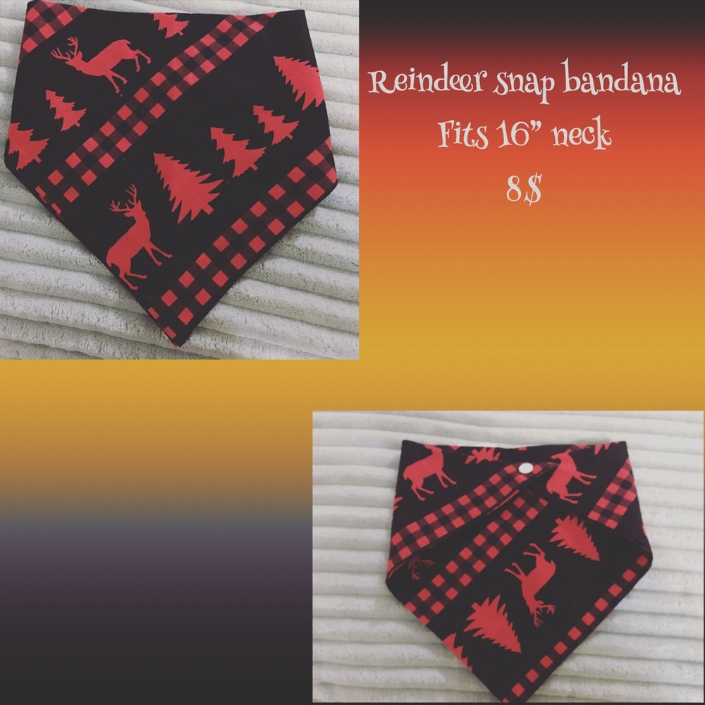 Reindeer snap bandana